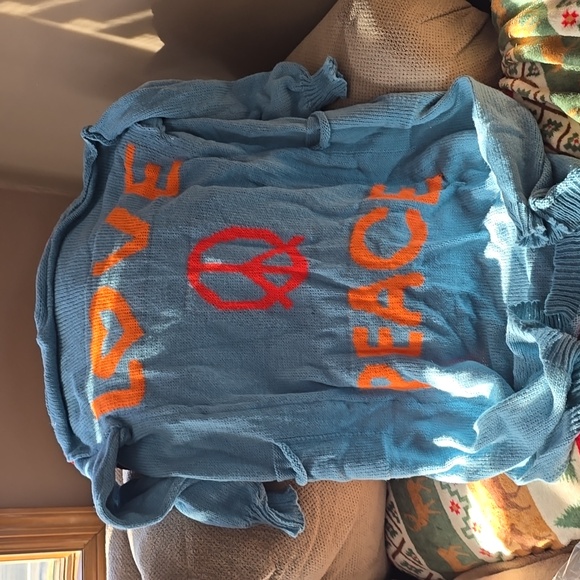 New love peace sweater cardigan jacket - Picture 4 of 6